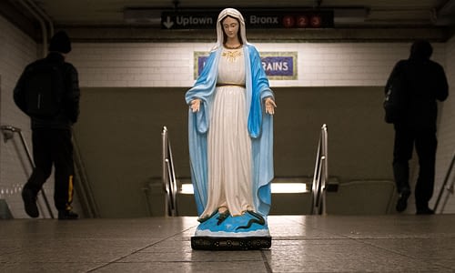 SUBWAY ROSARY,BLESSED MOTHER,NYC,NEW YORK MARY